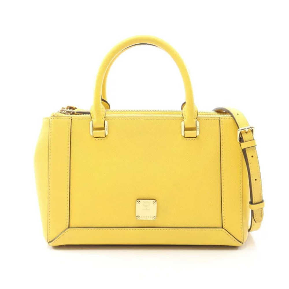 Mcm Leather Handbag Yellow - Picture 2 of 10